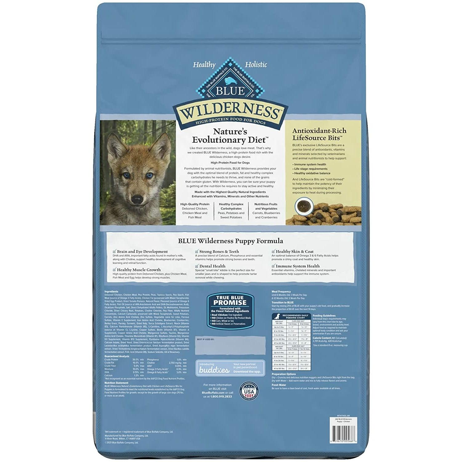 Blue Buffalo Wilderness Puppy Food Chicken Formula - 2 Kg - Dog Food - Blue Buffalo - PetMax Canada