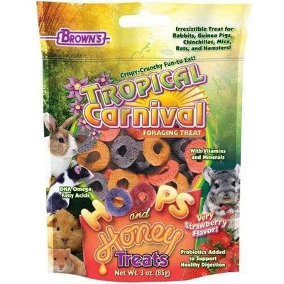 Brown's Small Animal Hoops & Honey Treats - 85g - Small Animal Food Treats - Brown's - PetMax Canada