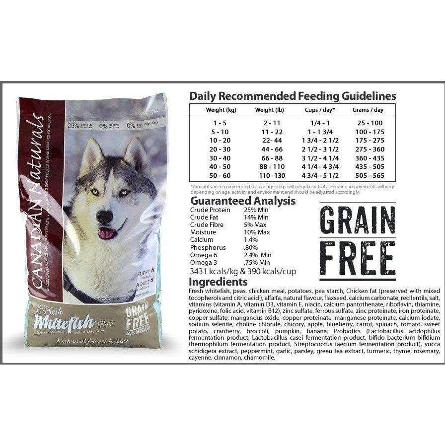 Canadian Naturals Grain Free Whitefish Dog Food - 2.27 Kg - Dog Food - Canadian Naturals - PetMax Canada