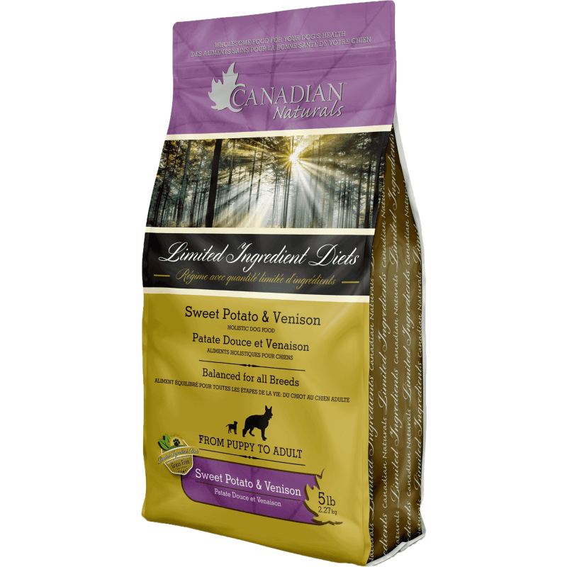 Canadian Naturals L.I.D. Potato & Venison Dog Food - 2.27 Kg - Dog Food - Canadian Naturals - PetMax Canada