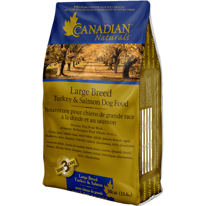 Canadian Naturals Large Breed Turkey & Salmon Dog Food - 13.6 Kg - Dog Food - Canadian Naturals - PetMax Canada