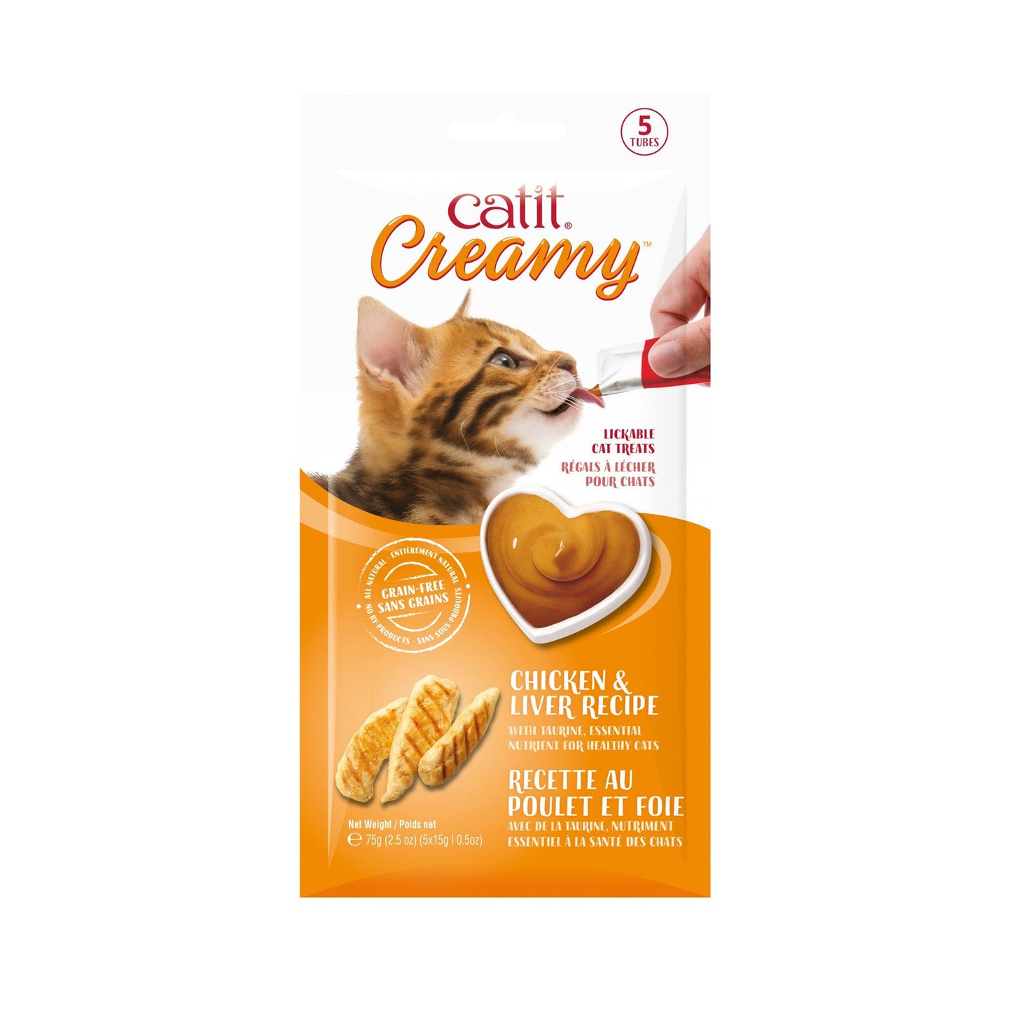 CatIt Creamy Lickable Treats Chicken & Liver - 5 Pack - Cat Treats - Catit - PetMax Canada