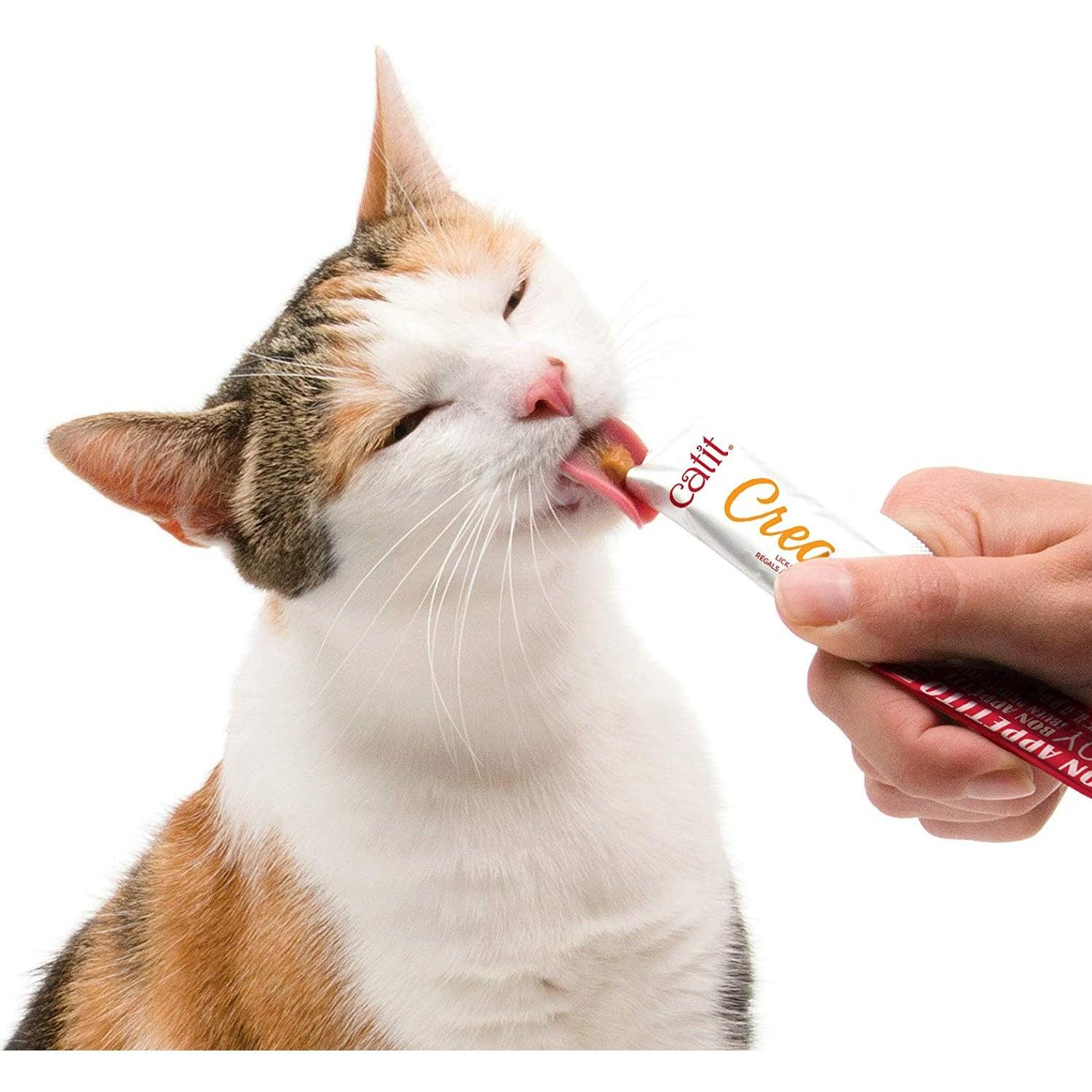 CatIt Creamy Lickable Treats Salmon - 5 Pack - Cat Treats - Catit - PetMax Canada