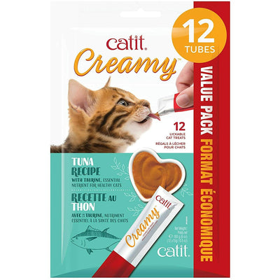 CatIt Creamy Lickable Treats Tuna - 12 Pack - Cat Treats - Catit - PetMax Canada