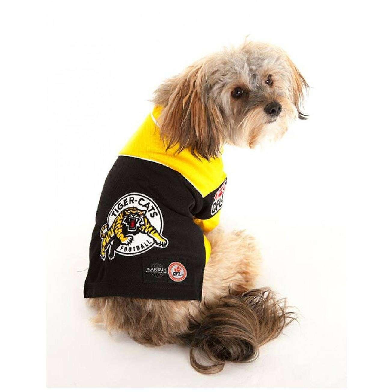 CFL Tiger Cats Dog Jersey - Small - CFL Jersey - CFL - PetMax Canada