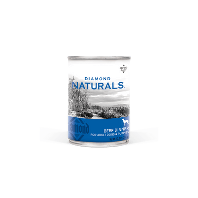 Diamond Naturals Beef Dinner Wet Canned Food For Adult Dogs and Puppies - 374g - Canned Dog Food - Diamond - PetMax Canada