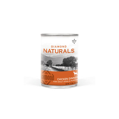 Diamond Naturals Chicken Dinner Wet Canned Food For Adult Dogs and Puppies - 374g - Canned Dog Food - Diamond - PetMax Canada