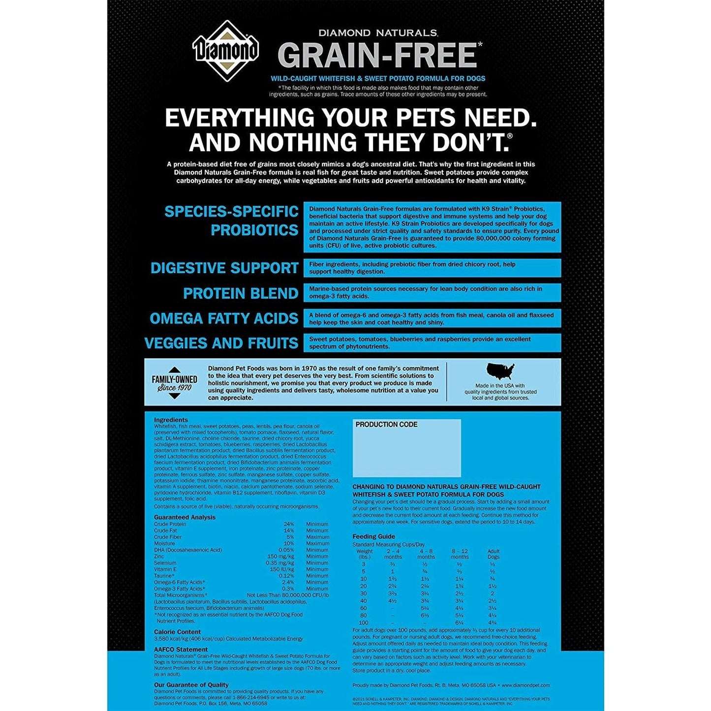 Diamond Naturals Grain Free Whitefish & Potato Dry Dog Food - 2.27 Kg - Dog Food - Diamond - PetMax Canada