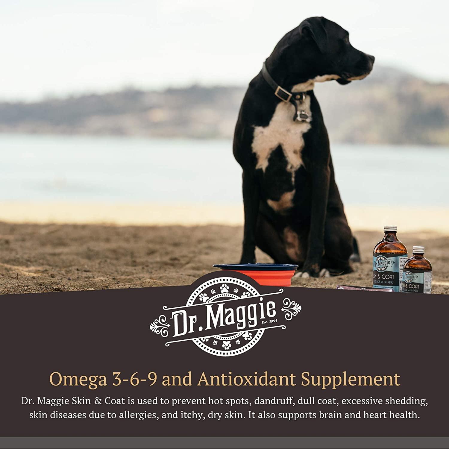 Dr. Maggie Skin and Coat Omega 3 Supplement with Fish Oil, Flax, and Olive Oil - 240mL - Health Care - Dr. Maggie's - PetMax Canada