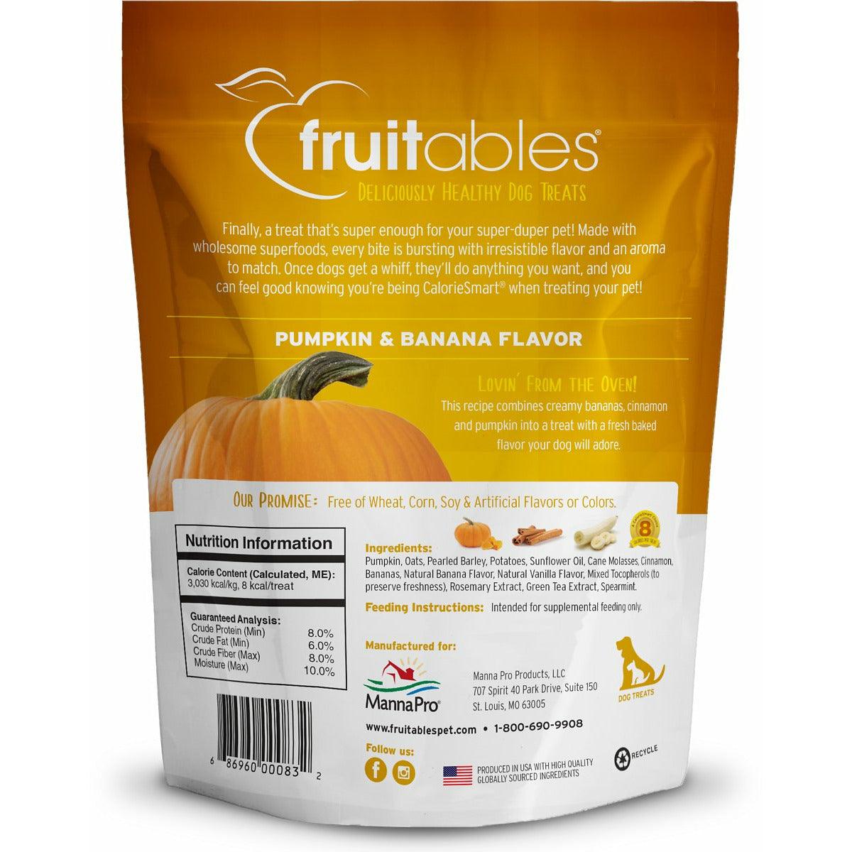 Fruitables Dog Treats Pumpkin & Banana - 340g - Dog Treats - Fruitables - PetMax Canada