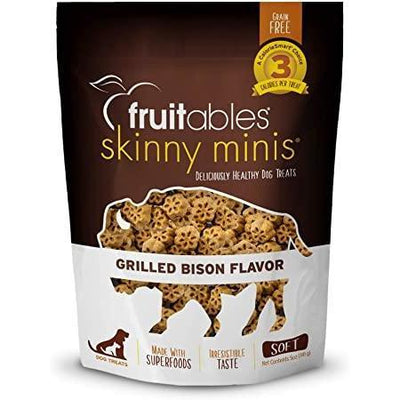 Fruitables Skinny Minis Dog Treats Grilled Bison - 141.7g - Dog Treats - Fruitables - PetMax Canada