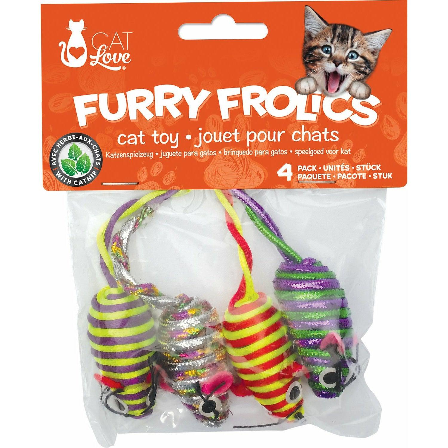 Furry Frolics Cat Toy Catnip Glitter Mouse - Glitter Mouse - Cat Toys - Furry Frolics - PetMax Canada