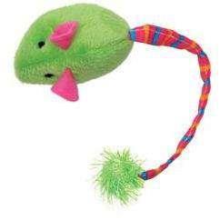 Furry Frolics Cat Toy Catnip Plush Mouse Green - Default Title - Cat Toys - Furry Frolics - PetMax Canada