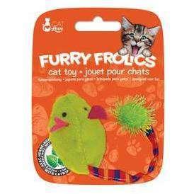 Furry Frolics Cat Toy Catnip Plush Mouse Green - Default Title - Cat Toys - Furry Frolics - PetMax Canada