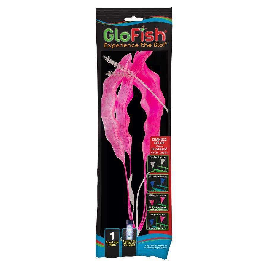 GloFish Colour Changing Plant Extra Large Pink - Default Title - Aquarium Accessories - GloFish - PetMax Canada