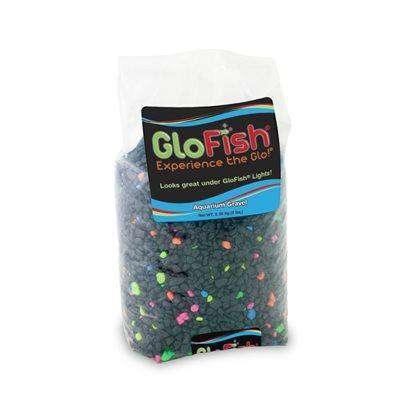 GloFish Gravel Black with Fluorescent Highlights - 5 lb - Gravel - GloFish - PetMax Canada