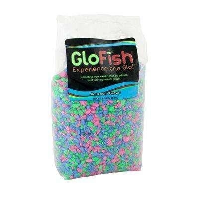 GloFish Gravel Pink, Green, Blue Fluorescent - 5 lb - Gravel - GloFish - PetMax Canada