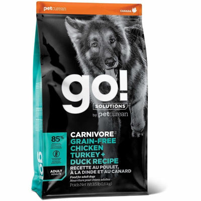 GO! CARNIVORE Grain Free Chicken, Turkey + Duck Adult Recipe for dogs - 1.59 Kg - Dog Food - Go! - PetMax Canada