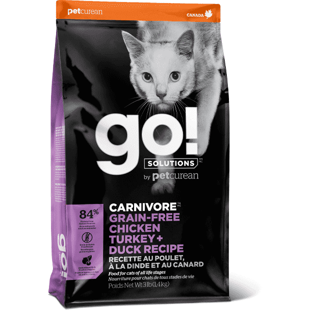 Go! Carnivore Cat Grain Free Chicken, Turkey, & Duck - 1.36 Kg - Cat Food - Go! - PetMax Canada