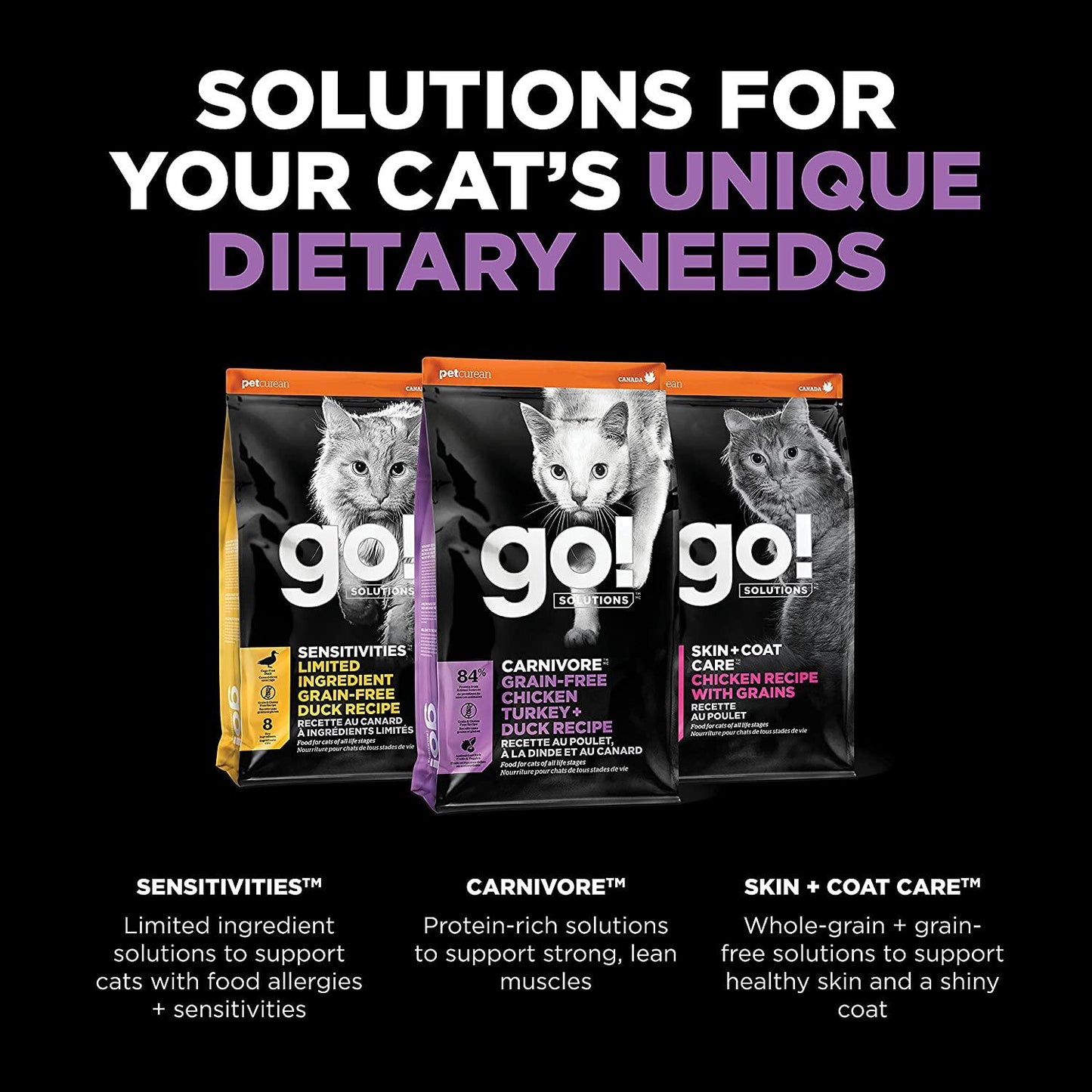 Go! Carnivore Cat Grain Free Chicken, Turkey, & Duck - 1.36 Kg - Cat Food - Go! - PetMax Canada