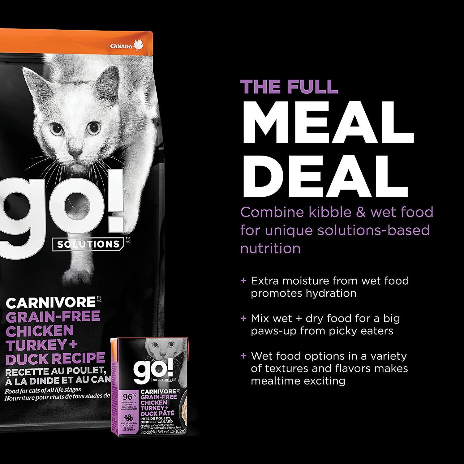 Go! Carnivore Cat Grain Free Chicken, Turkey, & Duck - 1.36 Kg - Cat Food - Go! - PetMax Canada