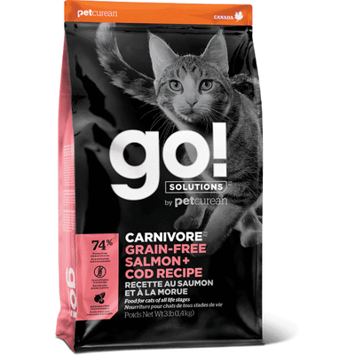 Go! Carnivore Cat Grain Free Salmon & Cod - 1.36 Kg - Cat Food - Go! - PetMax Canada