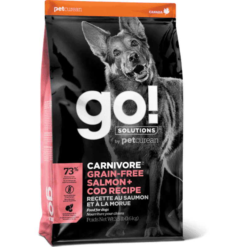 GO! CARNIVORE Grain Free Salmon + Cod Recipe for dogs - 5.45 Kg - Dog Food - Go! - PetMax Canada