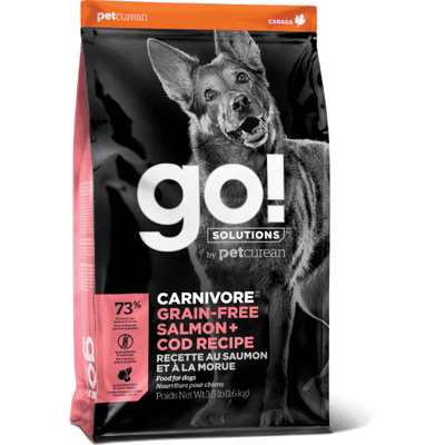 GO! CARNIVORE Grain Free Salmon + Cod Recipe for dogs - 5.45 Kg - Dog Food - Go! - PetMax Canada