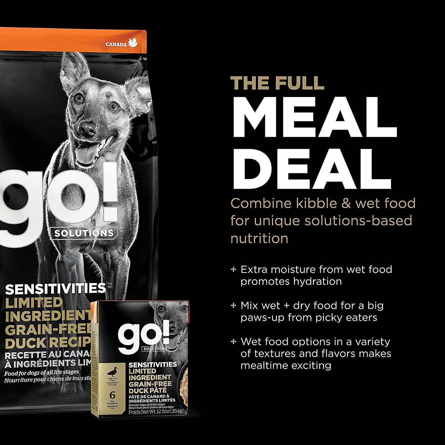 Go Sensitivities Limited Ingredient Grain Free Duck recipe for dogs PetMax