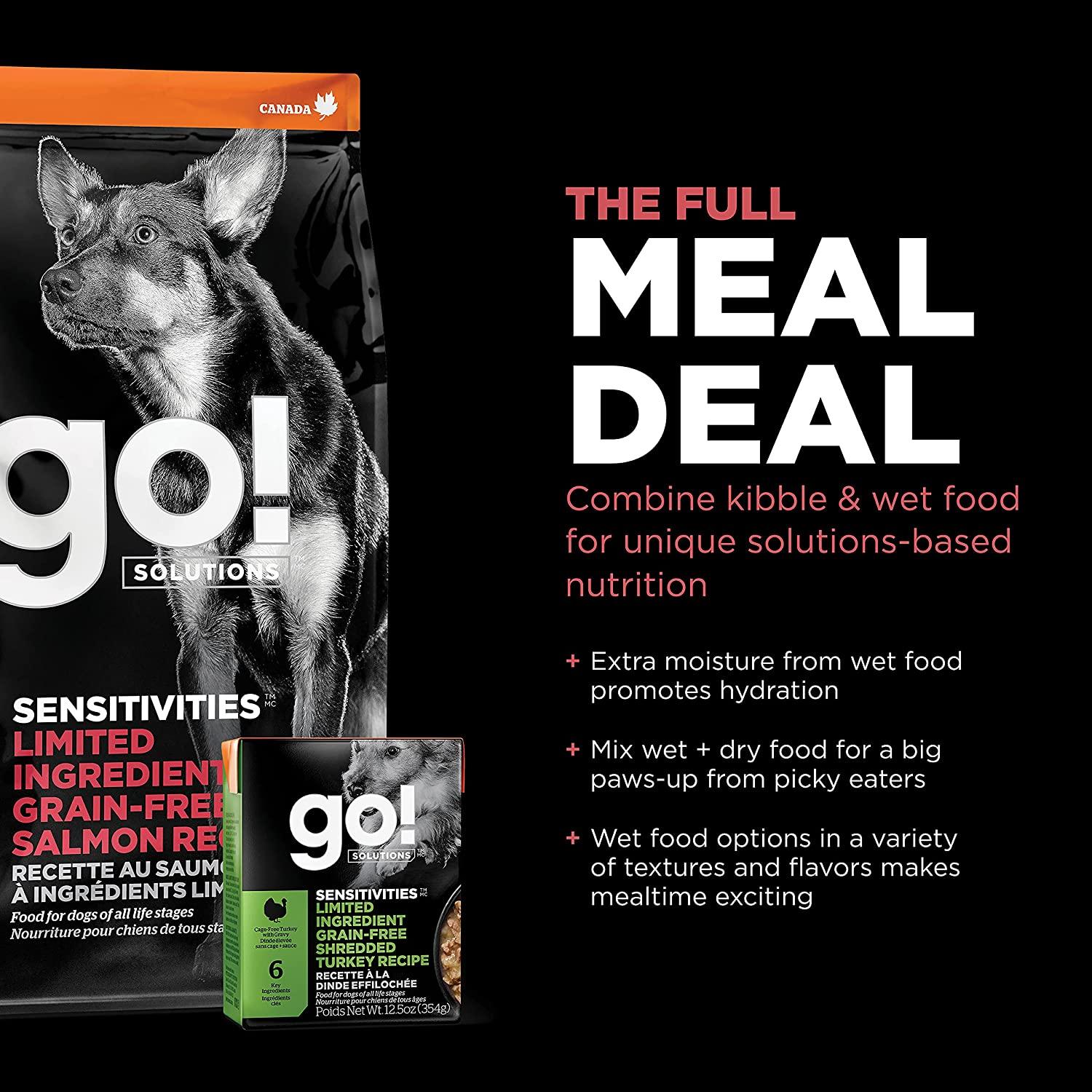 GO! SENSITIVITIES Limited Ingredient Grain Free Salmon recipe for dogs - 1.59 Kg - Dog Food - Go! - PetMax Canada