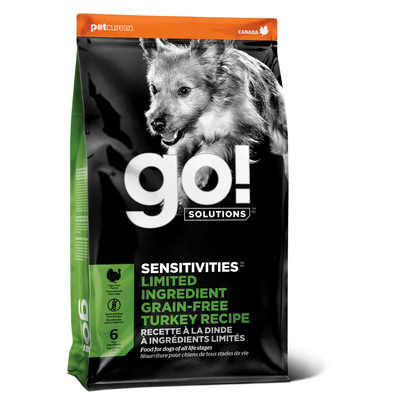 GO! SENSITIVITIES Limited Ingredient Grain Free Turkey recipe for dogs - 1.59 Kg - Dog Food - Go! - PetMax Canada
