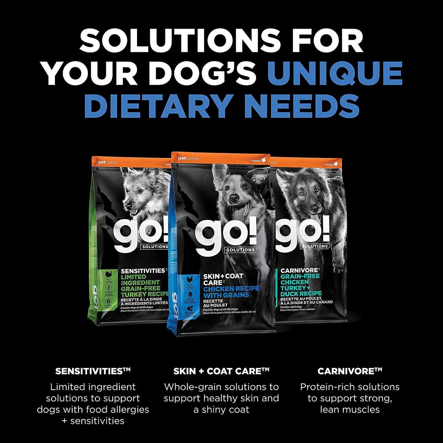 GO! SKIN + COAT CARE Chicken Recipe for dogs - 1.6 Kg - Dog Food - Go! - PetMax Canada