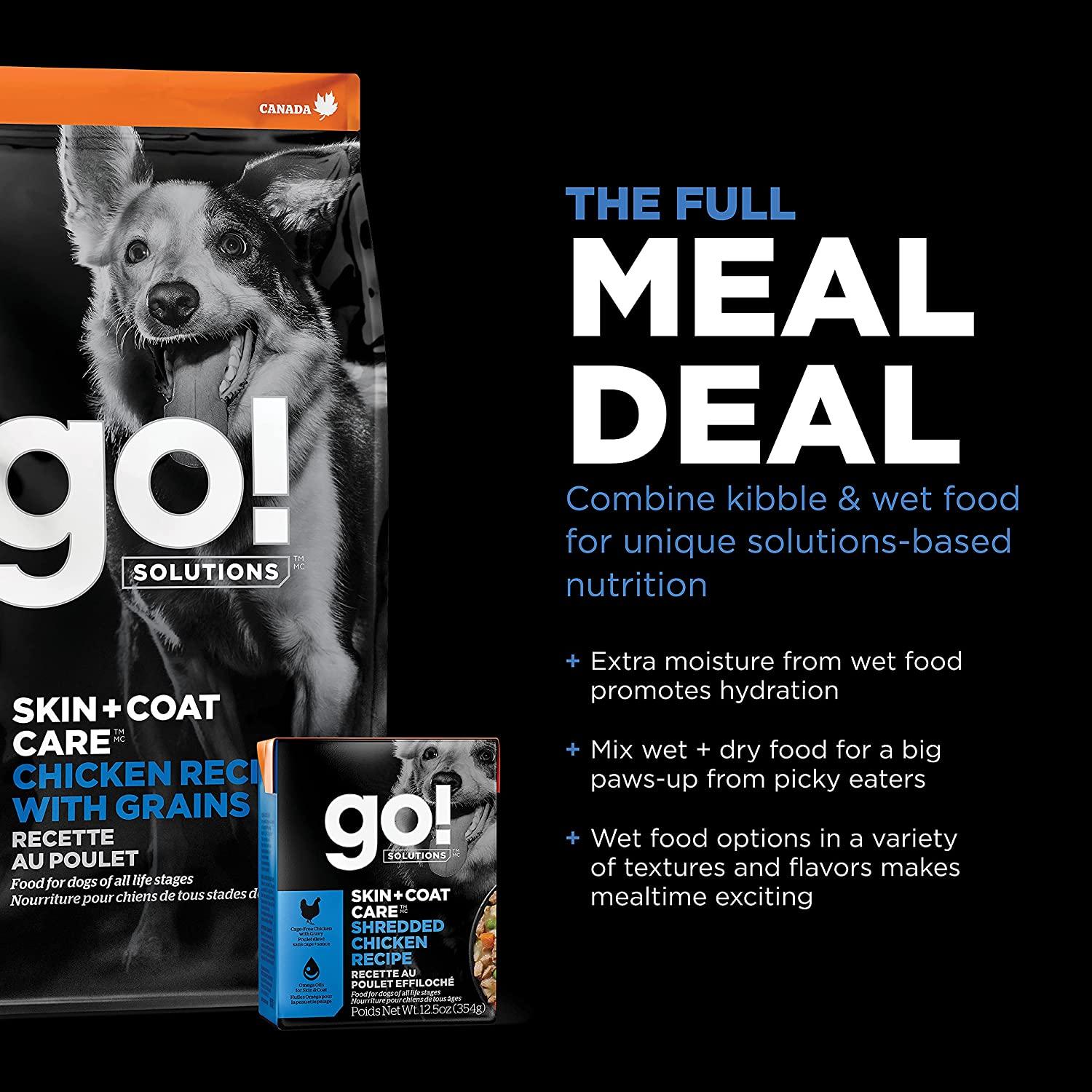 GO! SKIN + COAT CARE Chicken Recipe for dogs - 1.6 Kg - Dog Food - Go! - PetMax Canada