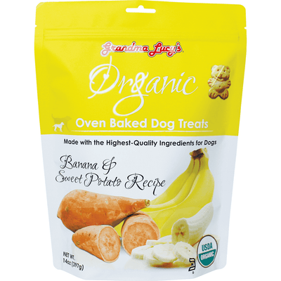 Grandma Lucy's Organic Baked Banana & Sweet Potato Treats - 397g - Dog Treats - Grandma Lucy's - PetMax Canada