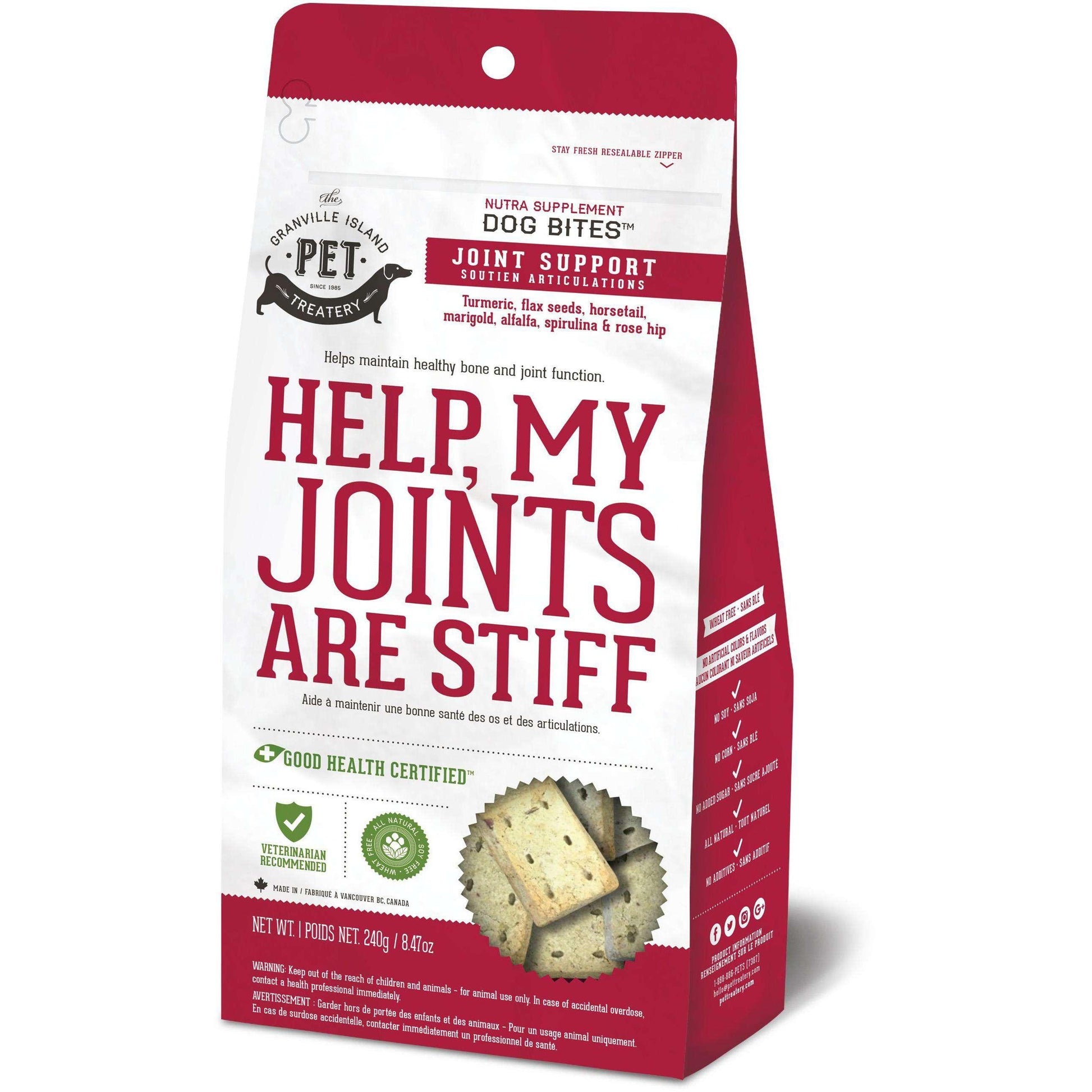 Granville Island Joint Support Dog Treats - 240g - Dog Treats - Granville Island Pet Treatery - PetMax Canada