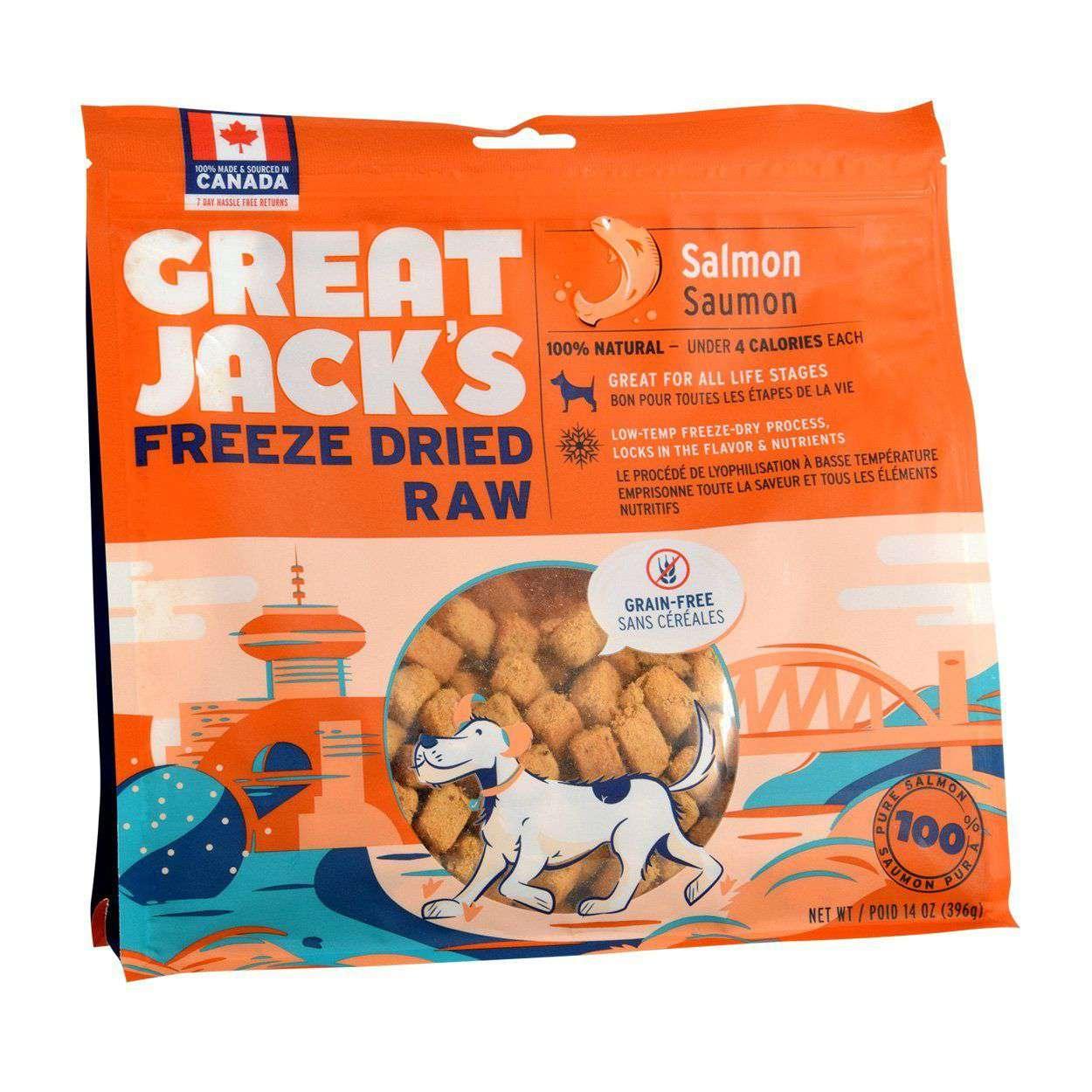 Great Jacks Freeze Dried Dog Treats Salmon - 28g - Dog Treats - Great Jacks - PetMax Canada