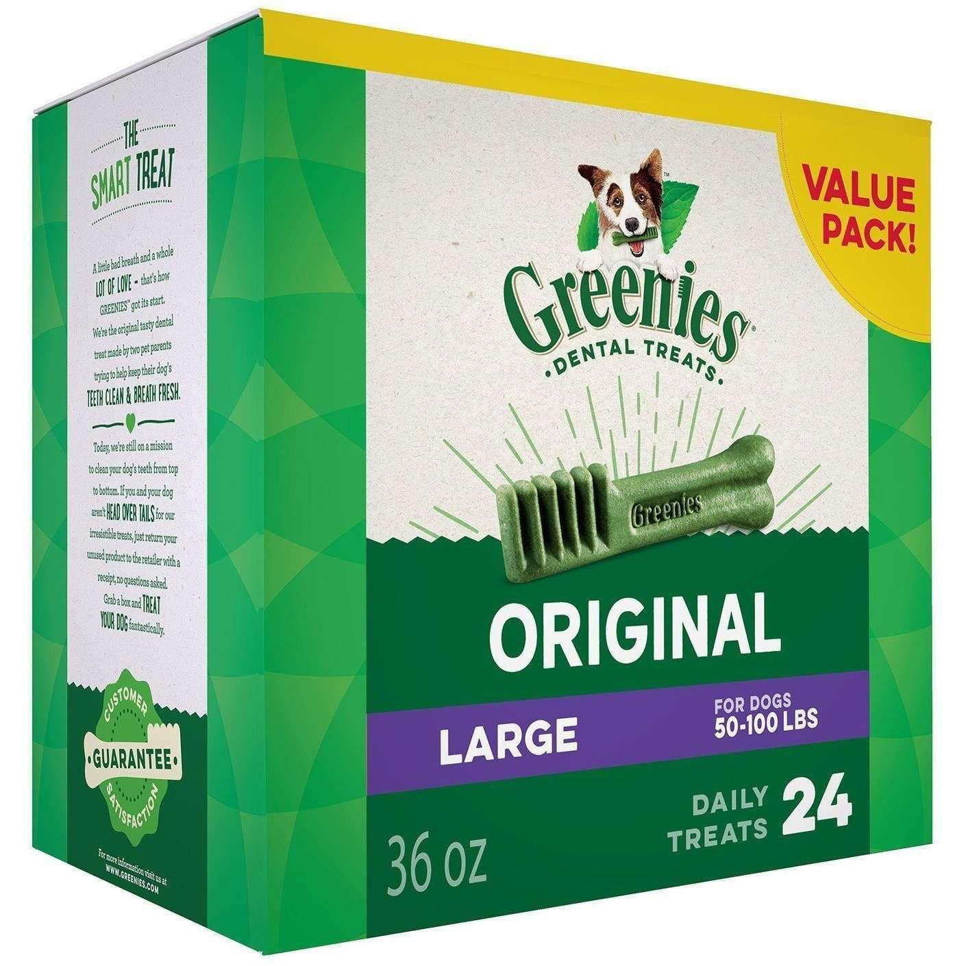 Greenies Dental Treat Original Large - 1.02 Kg - Dog Treats - Greenies - PetMax Canada