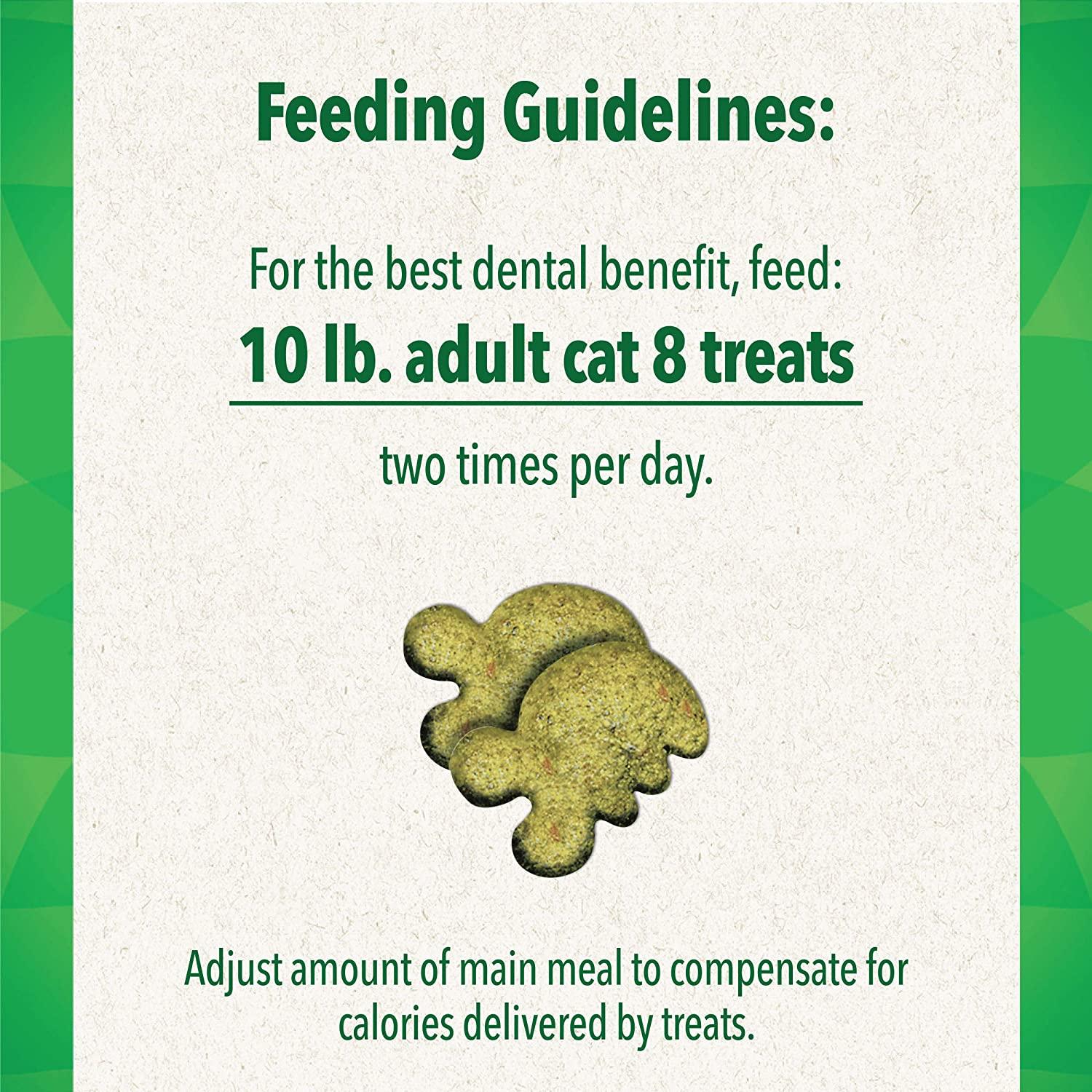 Greenies Feline Natural Dental Care Cat Treats Oven Roasted Chicken Flavour - 60g - Cat Treats - Greenies - PetMax Canada