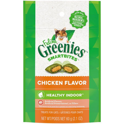 Greenies Feline Smartbites Healthy Indoor Chicken - 60g - Cat Treats - Greenies - PetMax Canada