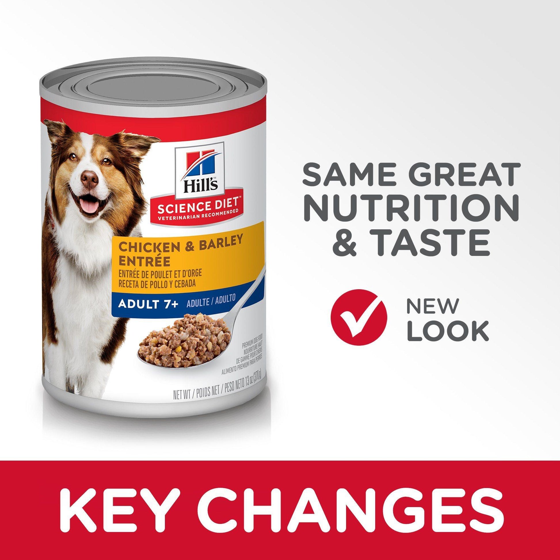 Hill's Science Diet Adult 7+ Chicken & Barley Canned Dog Food - 370g - Canned Dog Food - Hill's Science Diet - PetMax Canada