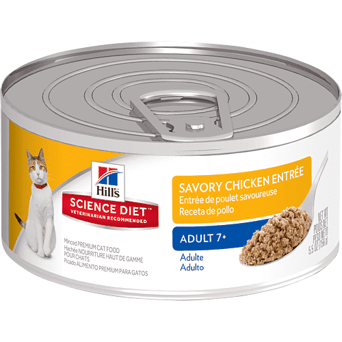 Hill's Science Diet Adult 7+ Savory Chicken Canned Cat Food - 156g - Canned Cat Food - Hill's Science Diet - PetMax Canada