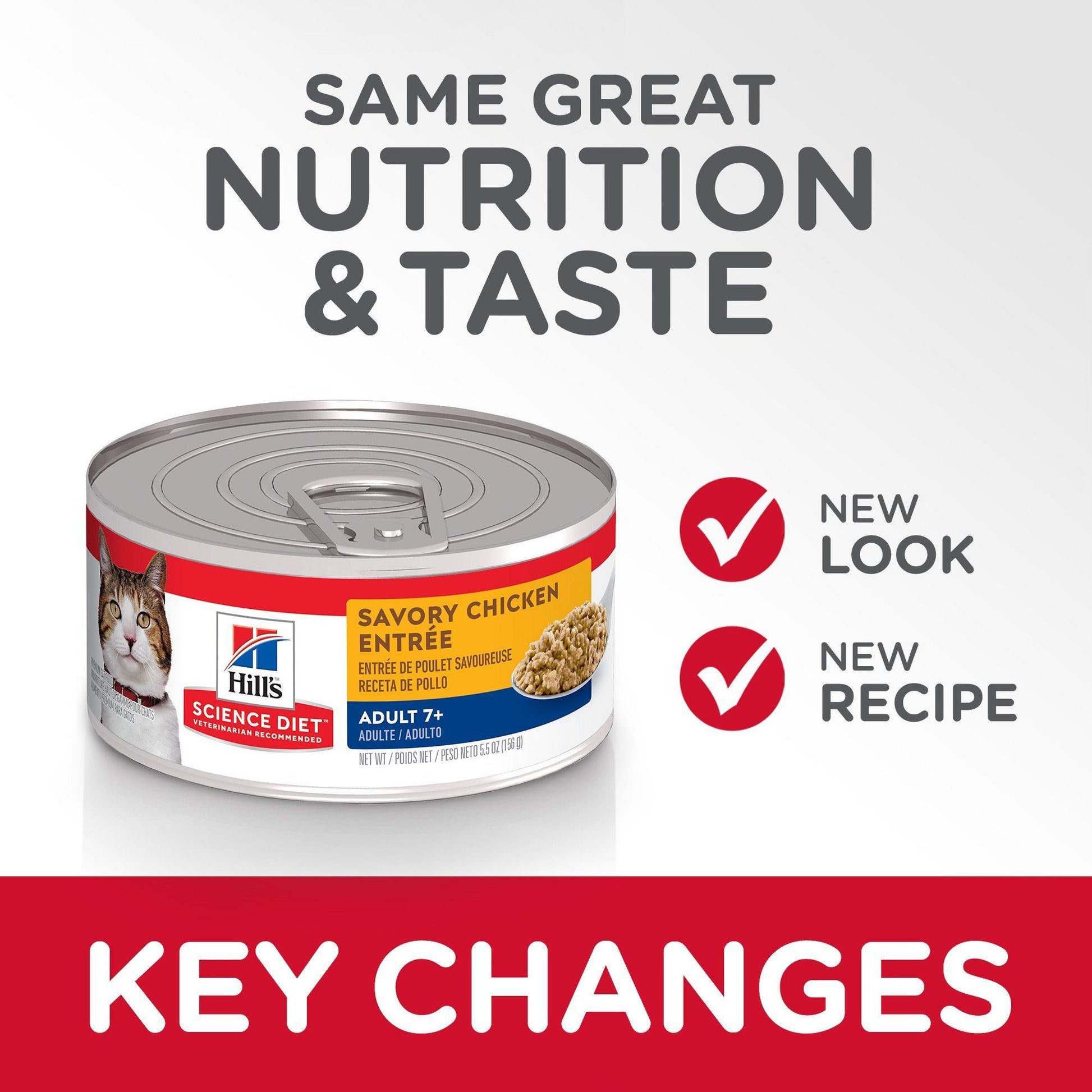 Hill's Science Diet Adult 7+ Savory Chicken Canned Cat Food - 156g - Canned Cat Food - Hill's Science Diet - PetMax Canada