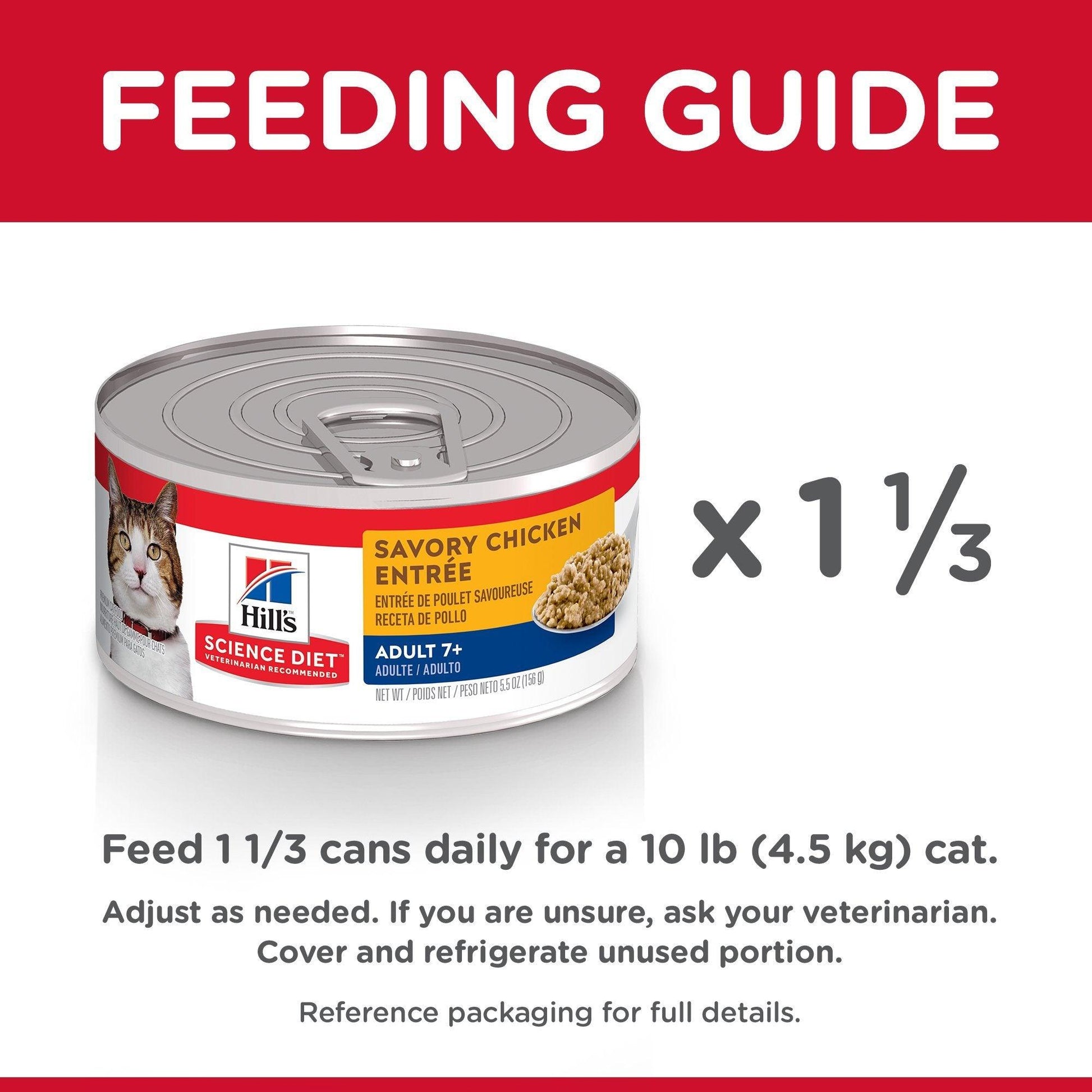 Hill's Science Diet Adult 7+ Savory Chicken Canned Cat Food - 156g - Canned Cat Food - Hill's Science Diet - PetMax Canada