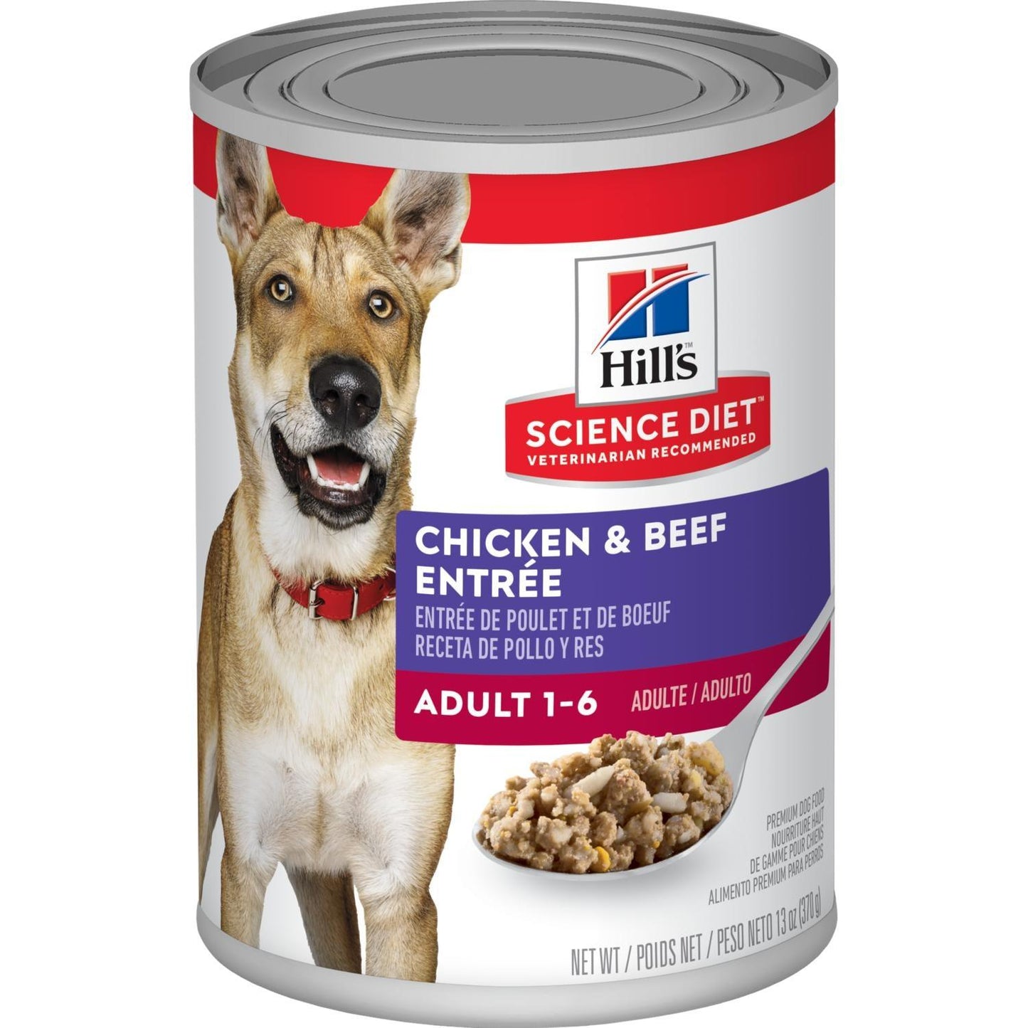 Hill's Science Diet Adult Chicken & Beef Entrée dog food - 370g - Canned Dog Food - Hill's Science Diet - PetMax Canada