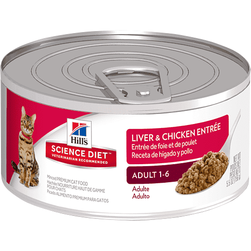 Hill's Science Diet Adult Liver & Chicken Canned Cat Food - 156g - Canned Cat Food - Hill's Science Diet - PetMax Canada