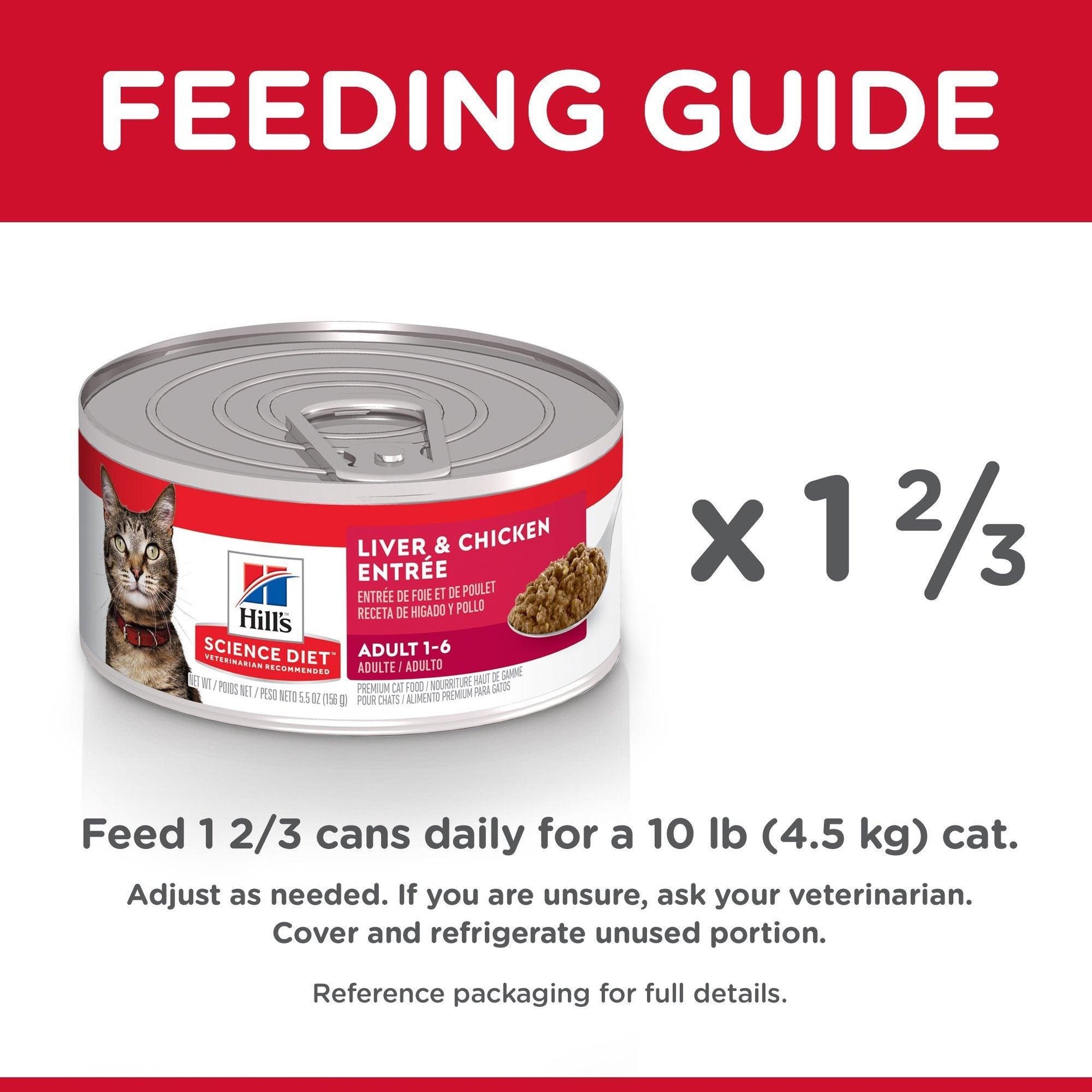 Hill's Science Diet Adult Liver & Chicken Canned Cat Food - 156g - Canned Cat Food - Hill's Science Diet - PetMax Canada