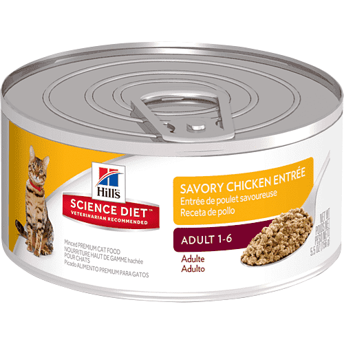 Hill's Science Diet Adult Savory Chicken Canned Cat Food - 156g - Canned Cat Food - Hill's Science Diet - PetMax Canada