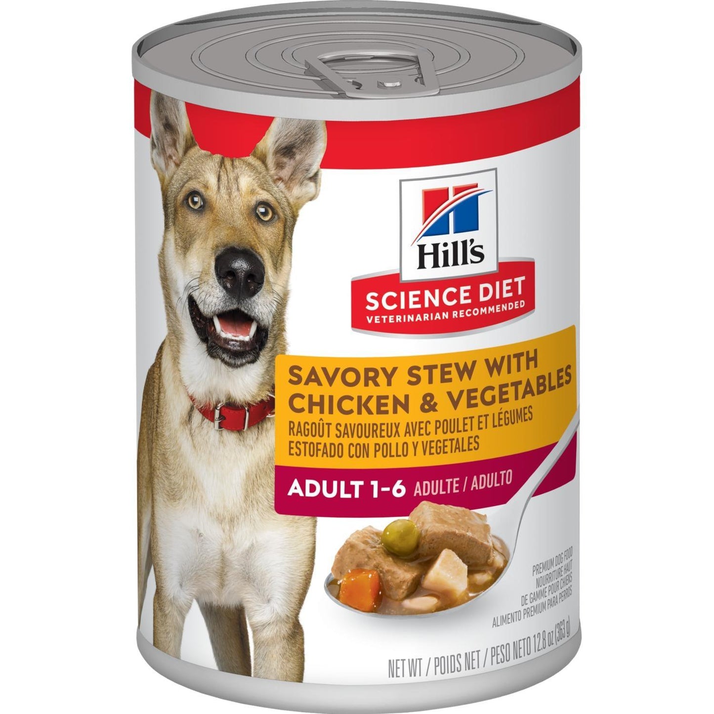 Hill's Science Diet Adult Savory Stew with Chicken & Vegetables dog food - 363g - Canned Dog Food - Hill's Science Diet - PetMax Canada