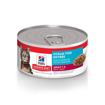 Hill's Science Diet Canned Cat Food Adult Ocean Fish - 156g - Canned Cat Food - Hill's Science Diet - PetMax Canada