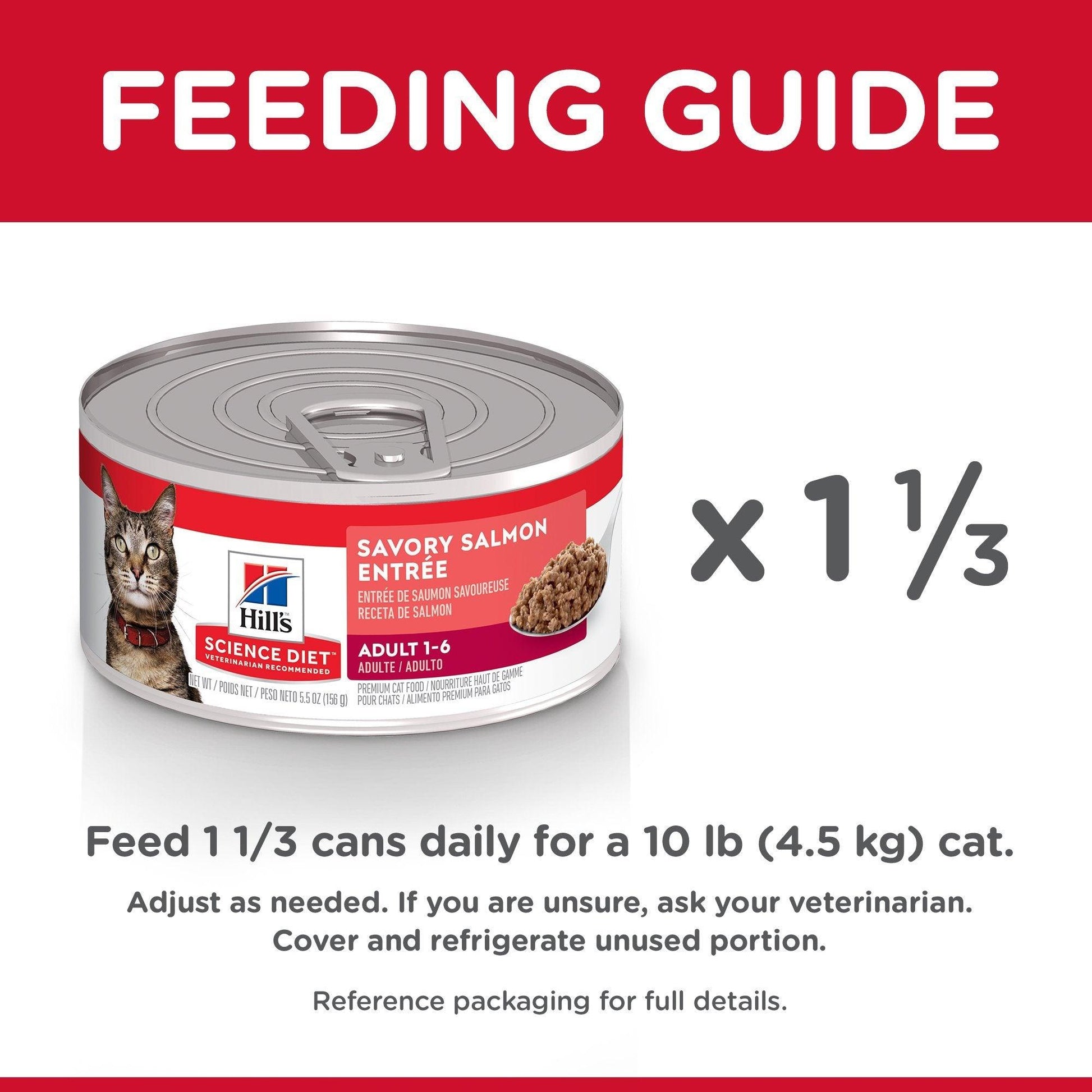 Hill's Science Diet Canned Cat Food Adult Savory Salmon Entrée - 156g - Canned Cat Food - Hill's Science Diet - PetMax Canada